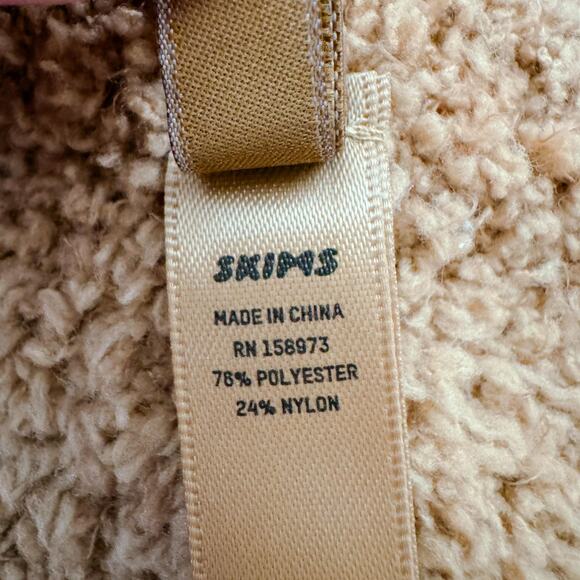 SKIMS Cozy Knit Teddy Tie Open Back Halter Bra Crop Top Camel Lounge Size L NEW - Picture 9 of 12